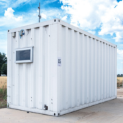 Container prefabbricato bianco a noleggio per cantiere, allestito come ufficio o locale di servizio di Noleggio Cantieri